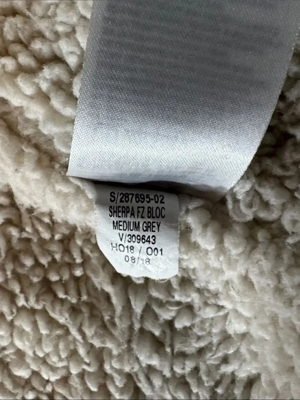 Old Navy Kids Gray Zip-Up Hoodie Sweatshirt Cream Sherpa Lining Size XL 14-16